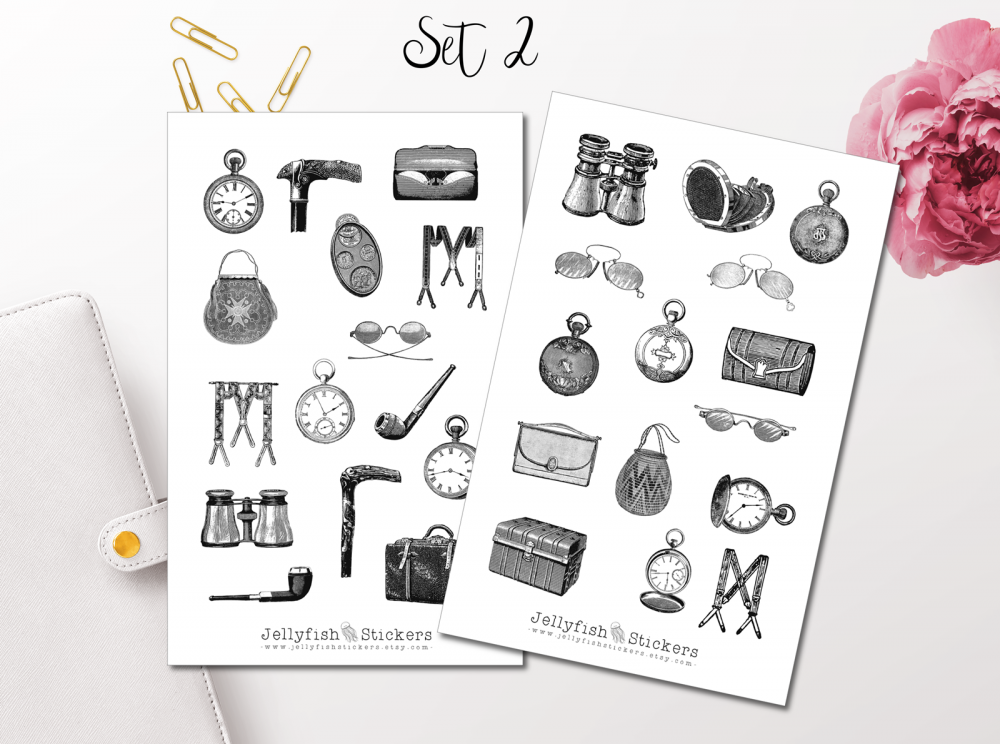 Vintage Accessories Sticker Set